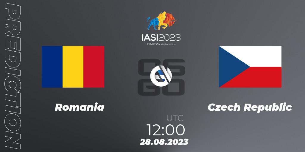 Romania - Czech Republic: ennuste. 28.08.2023 at 13:40, Counter-Strike (CS2), IESF World Esports Championship 2023