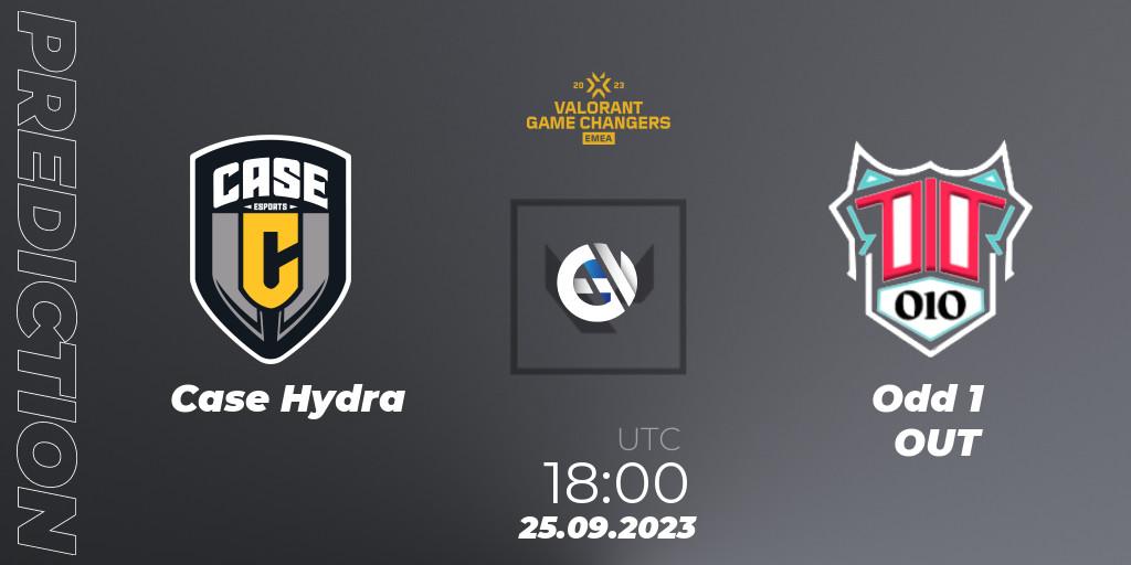 Case Hydra - Odd 1 OUT: ennuste. 25.09.2023 at 18:00, VALORANT, VCT 2023: Game Changers EMEA Stage 3 - Group Stage