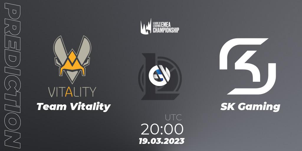 Team Vitality - SK Gaming: ennuste. 18.03.23, LoL, LEC Spring 2023 - Regular Season