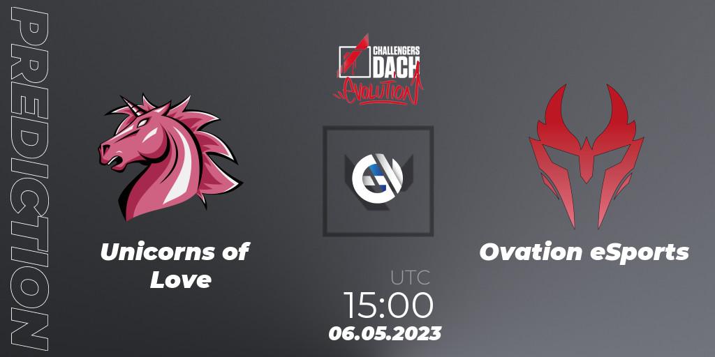 Unicorns of Love - Ovation eSports: ennuste. 06.05.2023 at 15:00, VALORANT, VALORANT Challengers DACH: Evolution Split 2 - Regular Season