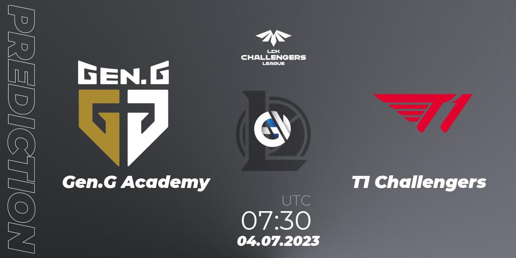 Gen.G Academy - T1 Challengers: ennuste. 04.07.23, LoL, LCK Challengers League 2023 Summer - Group Stage