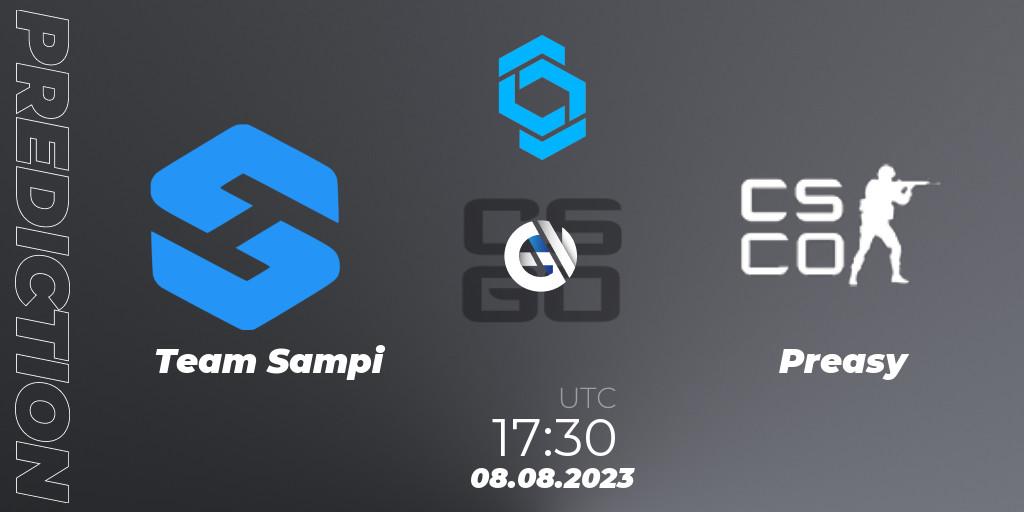 Team Sampi - Preasy Esport: ennuste. 08.08.2023 at 18:00, Counter-Strike (CS2), CCT East Europe Series #1