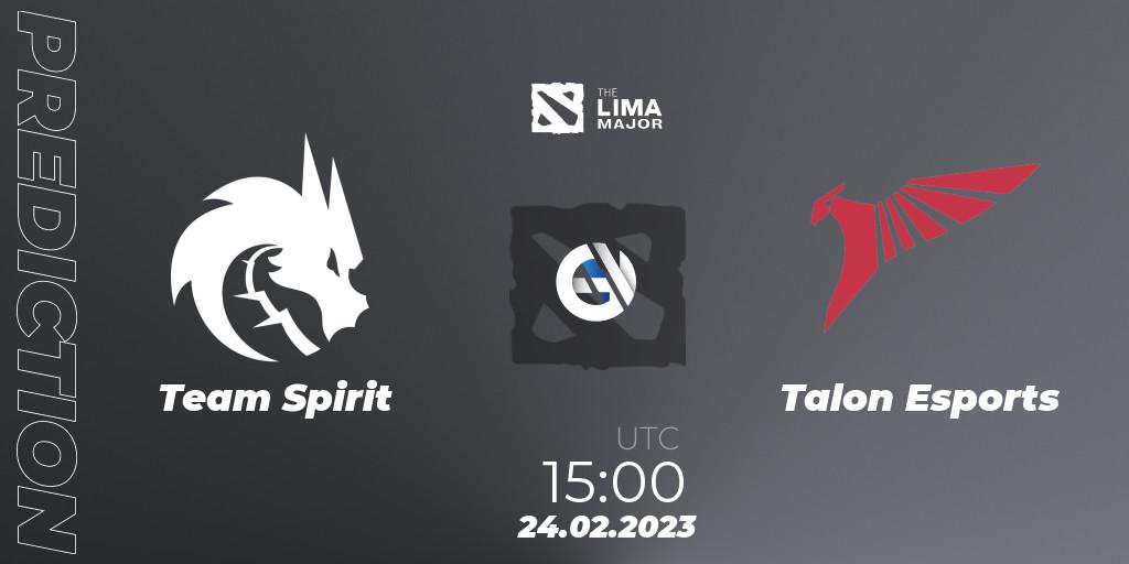 Team Spirit - Talon Esports: ennuste. 24.02.23, Dota 2, The Lima Major 2023