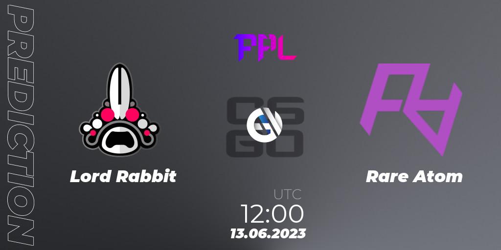 Lord Rabbit - Rare Atom: ennuste. 13.06.23, CS2 (CS:GO), Perfect World Arena Premier League Season 4
