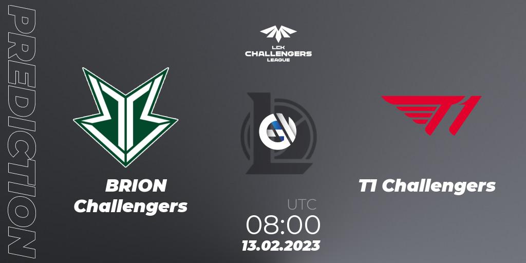 Brion Esports Challengers - T1 Challengers: ennuste. 13.02.2023 at 07:20, LoL, LCK Challengers League 2023 Spring