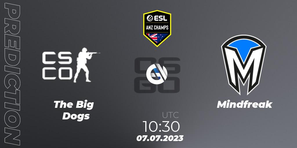 The Big Dogs - Mindfreak: ennuste. 07.06.23, CS2 (CS:GO), ESL ANZ Champs Season 16