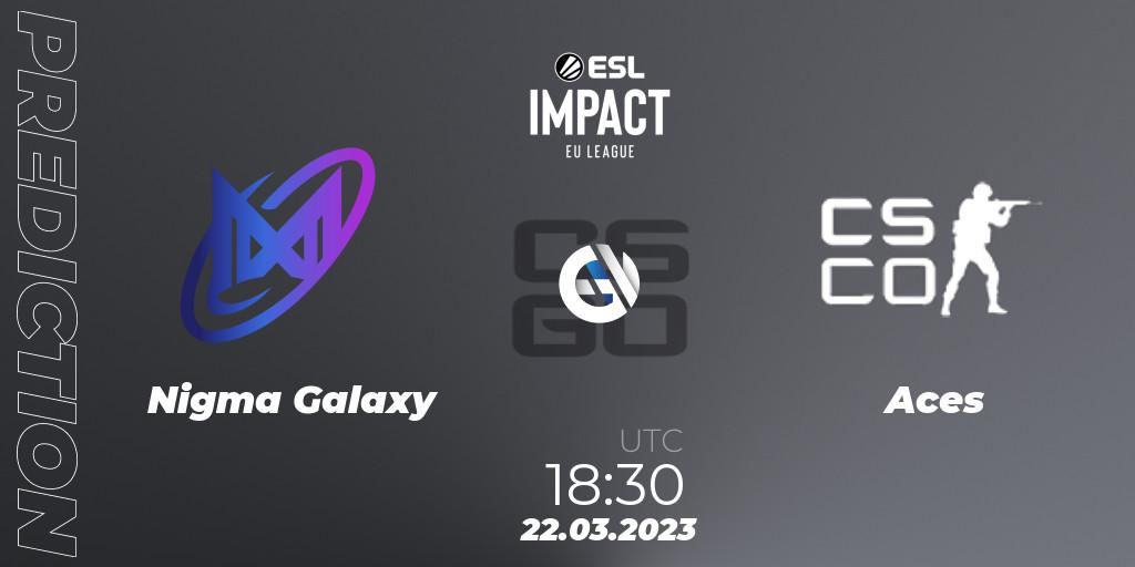 Nigma Galaxy - Aces: ennuste. 22.03.23, CS2 (CS:GO), ESL Impact League Season 3: European Division