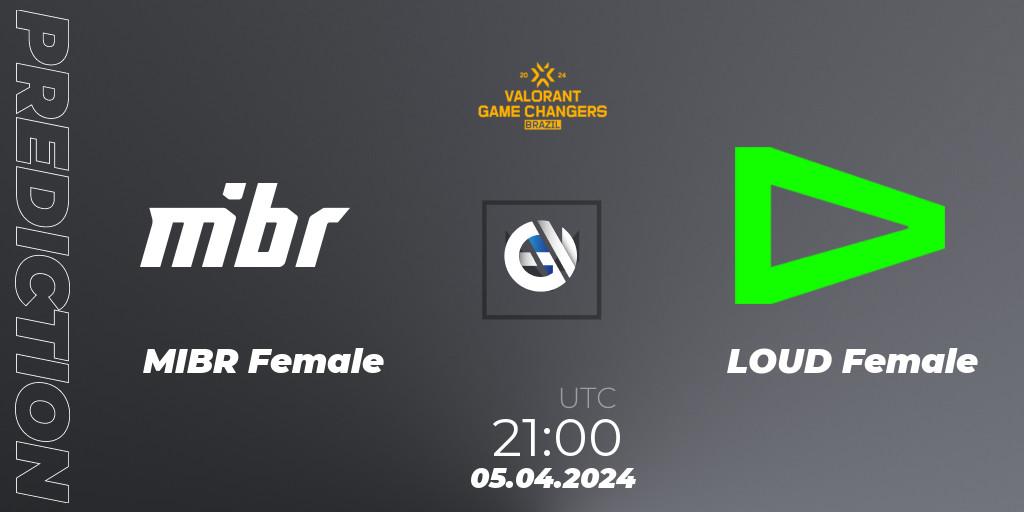 MIBR Female - LOUD Female: ennuste. 05.04.24, VALORANT, VCT 2024: Game Changers Brazil Series 1