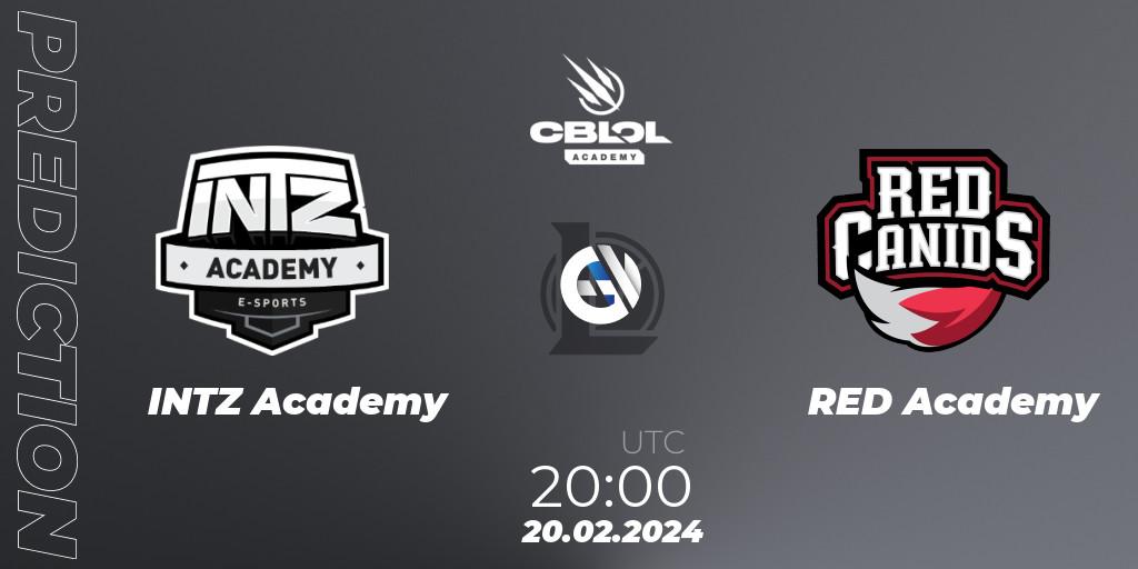 INTZ Academy - RED Academy: ennuste. 20.02.24, LoL, CBLOL Academy Split 1 2024