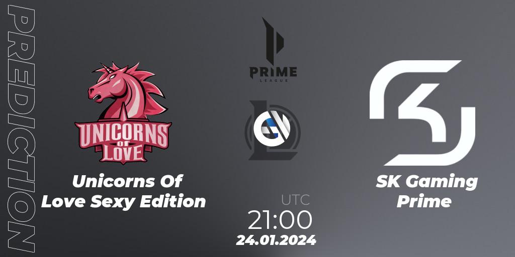 Unicorns Of Love Sexy Edition - SK Gaming Prime: ennuste. 24.01.2024 at 21:00, LoL, Prime League Spring 2024 - Group Stage
