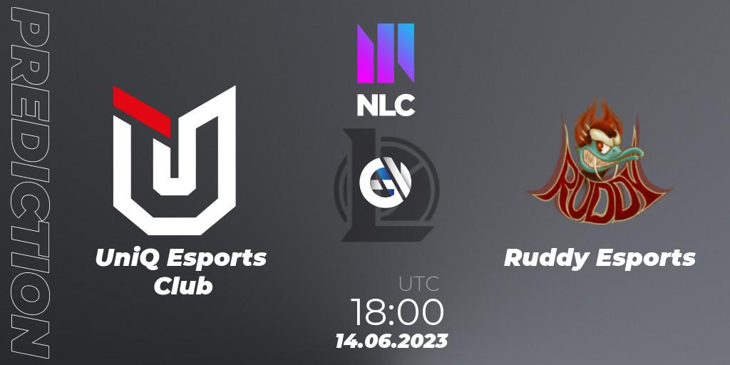 UniQ Esports Club - Ruddy Esports: ennuste. 14.06.2023 at 18:00, LoL, NLC Summer 2023 - Group Stage