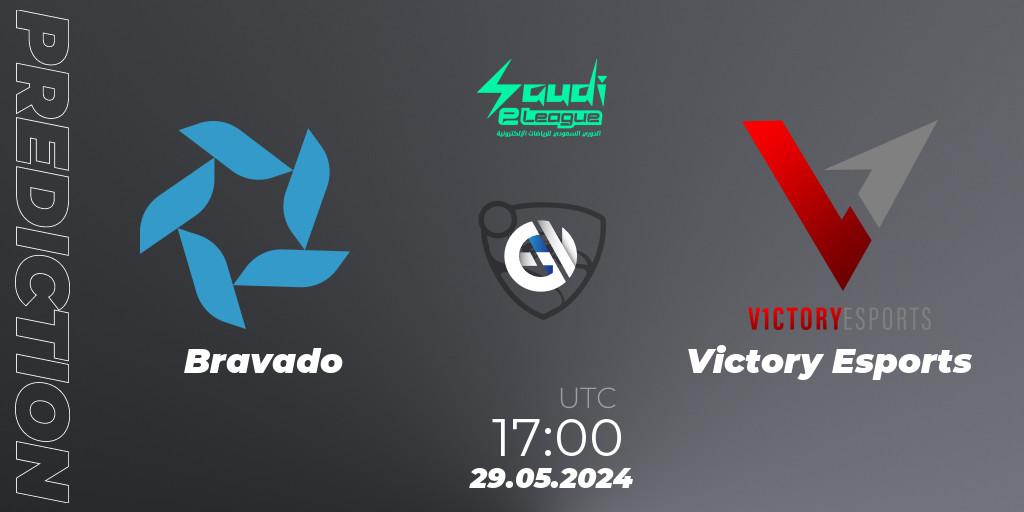 Bravado - Victory Esports: ennuste. 29.05.2024 at 18:45, Rocket League, Saudi eLeague 2024 - Major 2: Online Major Phase 2
