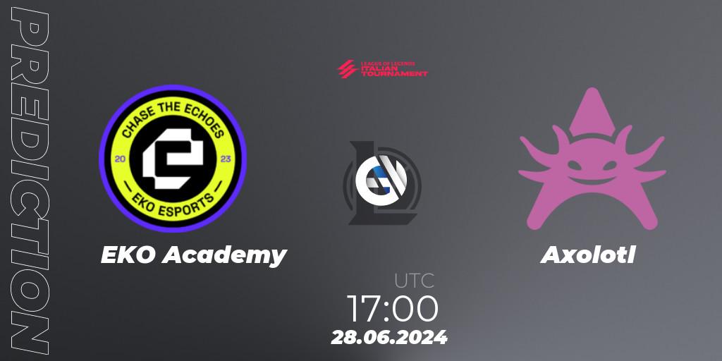 EKO Academy - Axolotl: ennuste. 28.06.2024 at 17:00, LoL, LoL Italian Tournament Summer 2024