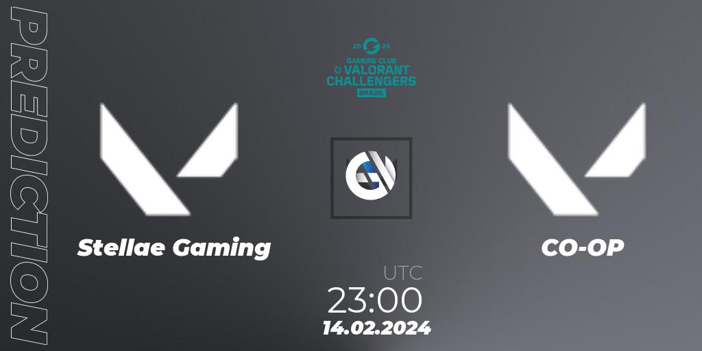 Stellae Gaming - CO-OP: ennuste. 15.02.2024 at 00:10, VALORANT, VALORANT Challengers Brazil 2024: Split 1