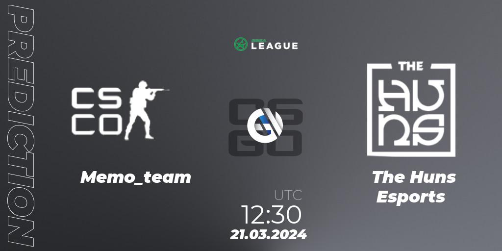Memo_team - The Huns Esports: ennuste. 21.03.2024 at 12:30, Counter-Strike (CS2), ESEA Season 48: Open Division - Asia
