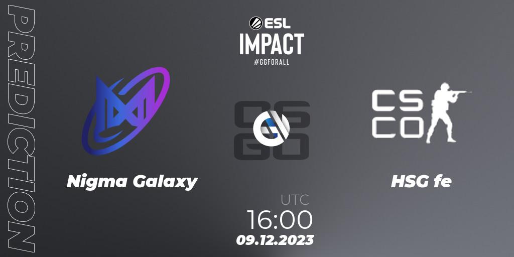 Nigma Galaxy - HSG: ennuste. 09.12.2023 at 15:45, Counter-Strike (CS2), ESL Impact League Season 4