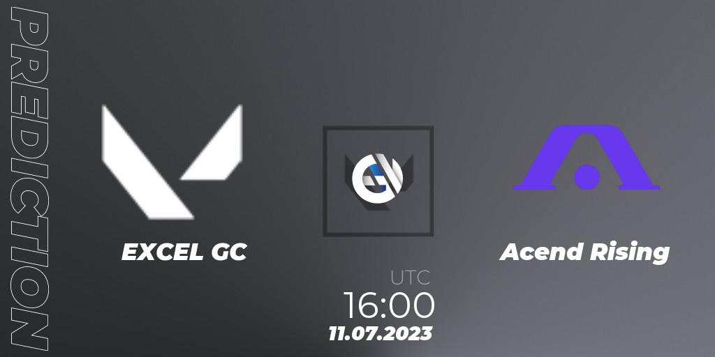 EXCEL GC - Acend Rising: ennuste. 11.07.2023 at 16:10, VALORANT, VCT 2023: Game Changers EMEA Series 2 - Group Stage