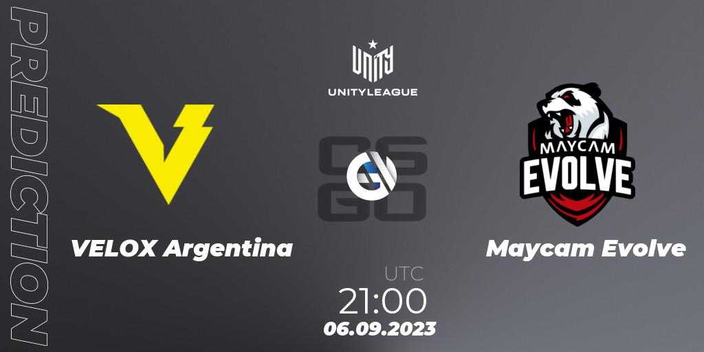 VELOX Argentina - Maycam Evolve: ennuste. 06.09.2023 at 21:00, Counter-Strike (CS2), LVP Unity League Argentina 2023