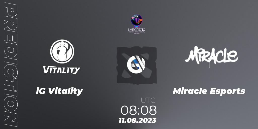 iG Vitality - Miracle Esports: ennuste. 11.08.23, Dota 2, LingNeng Trendy Invitational