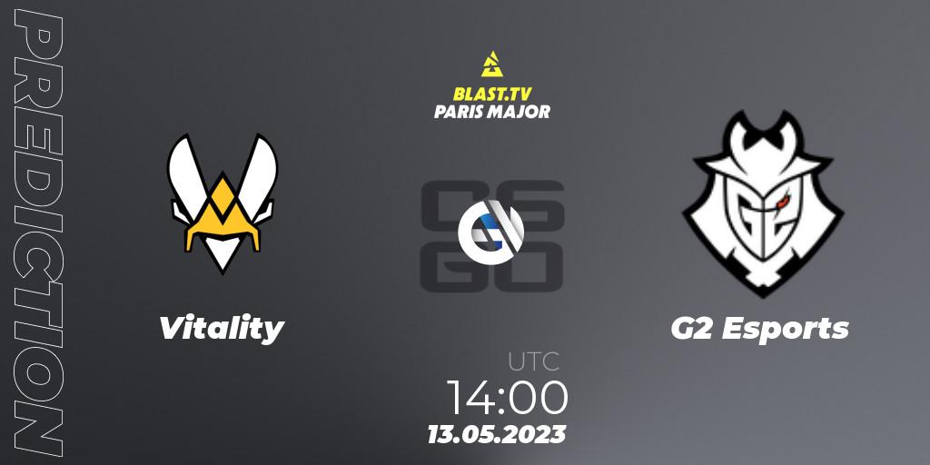 Vitality - G2 Esports: ennuste. 13.05.2023 at 13:05, Counter-Strike (CS2), BLAST Paris Major 2023