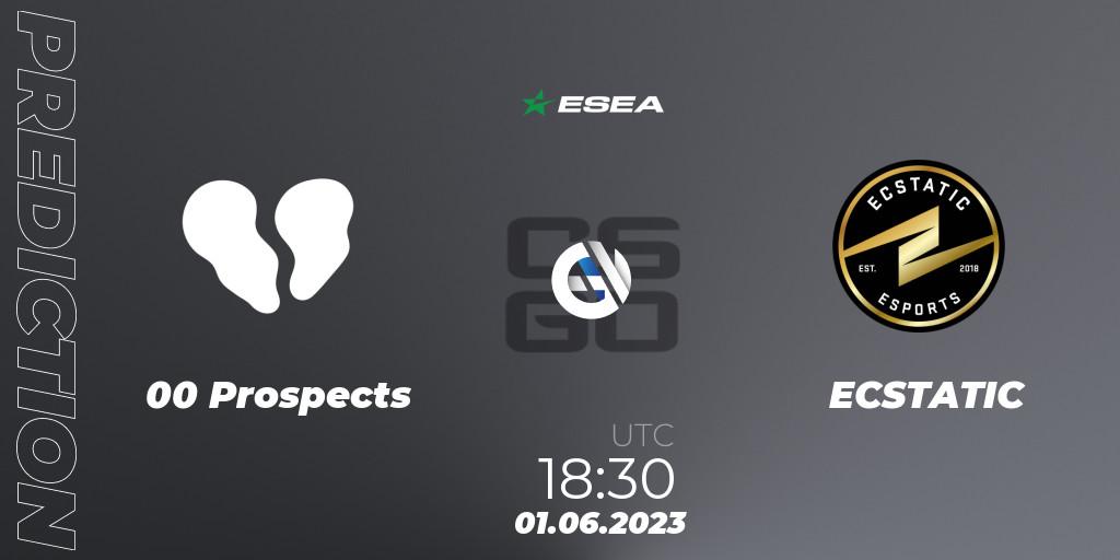 00 Prospects - ECSTATIC: ennuste. 01.06.23, CS2 (CS:GO), ESEA Advanced Season 45 Europe