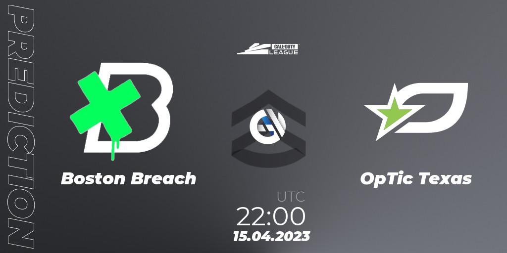 Boston Breach - OpTic Texas: ennuste. 15.04.2023 at 22:00, Call of Duty, Call of Duty League 2023: Stage 4 Major Qualifiers