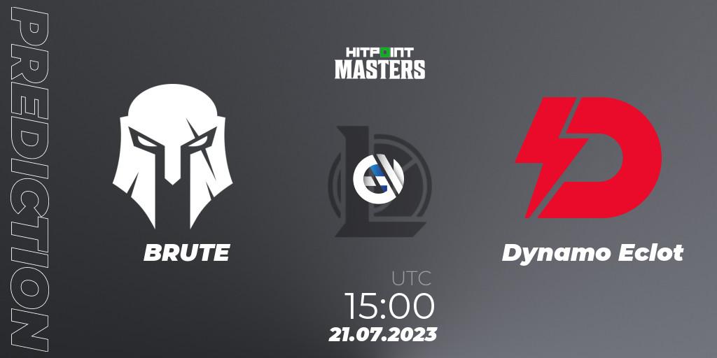 BRUTE - Dynamo Eclot: ennuste. 21.07.2023 at 17:00, LoL, Hitpoint Masters Summer 2023 - Group Stage