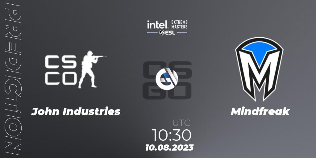 John Industries - Mindfreak: ennuste. 10.08.2023 at 10:30, Counter-Strike (CS2), IEM Sydney 2023 Oceania Open Qualifier 1