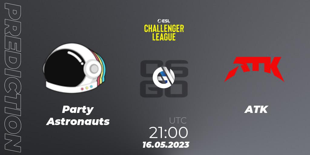 Party Astronauts - ATK: ennuste. 15.05.2023 at 21:00, Counter-Strike (CS2), ESL Challenger League Season 45: North America