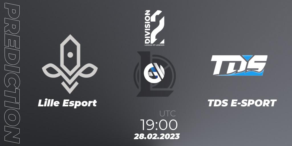 Lille Esport - TDS E-SPORT: ennuste. 28.02.2023 at 19:00, LoL, LFL Division 2 Spring 2023 - Group Stage