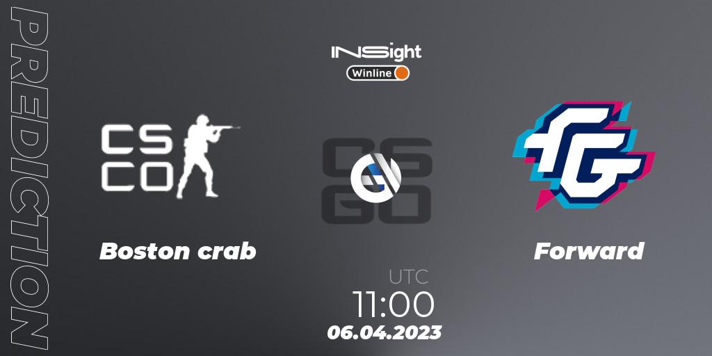 Boston crab - Forward: ennuste. 06.04.23, CS2 (CS:GO), Winline Insight Season 3
