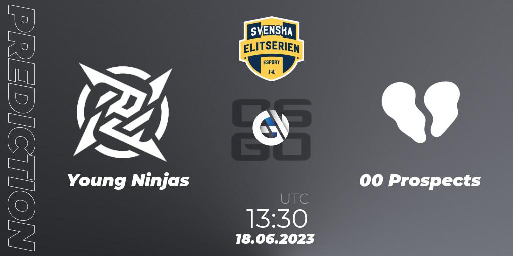 Young Ninjas - 00 Prospects: ennuste. 18.06.23, CS2 (CS:GO), Svenska Elitserien Spring 2023