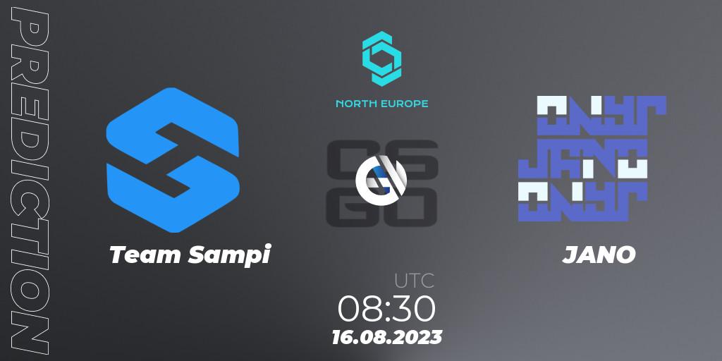 Team Sampi - JANO: ennuste. 16.08.2023 at 08:30, Counter-Strike (CS2), CCT North Europe Series #7