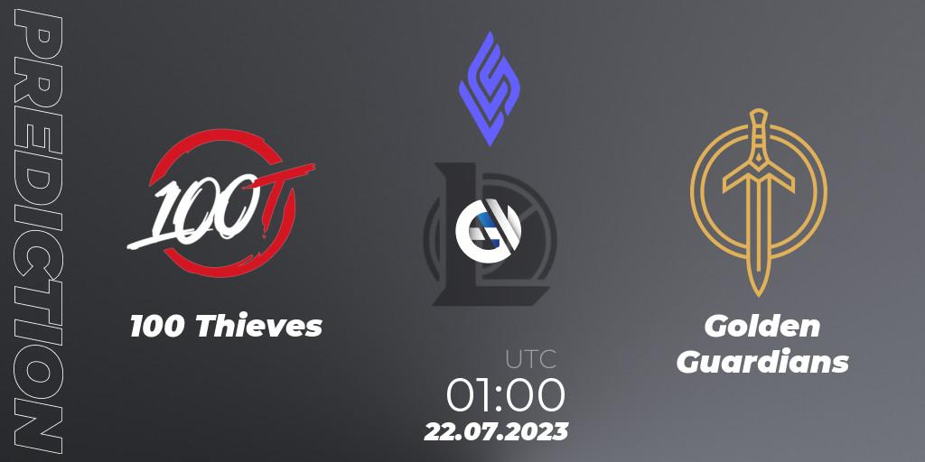 100 Thieves - Golden Guardians: ennuste. 22.07.23, LoL, LCS Summer 2023 - Group Stage