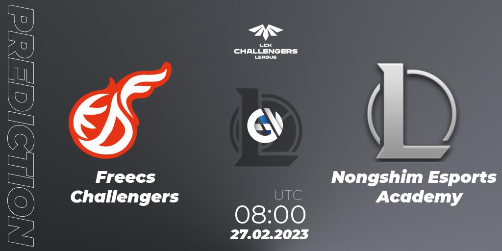 Freecs Challengers - Nongshim Esports Academy: ennuste. 27.02.2023 at 08:00, LoL, LCK Challengers League 2023 Spring