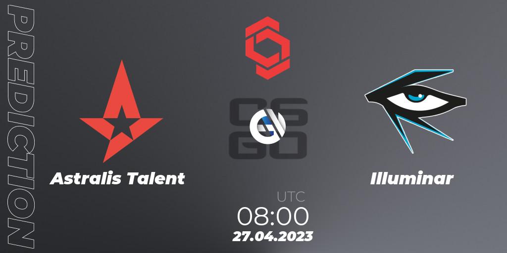 Astralis Talent - Illuminar: ennuste. 27.04.2023 at 08:00, Counter-Strike (CS2), CCT Central Europe Series #6
