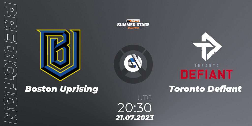 Boston Uprising - Toronto Defiant: ennuste. 21.07.2023 at 20:55, Overwatch, Overwatch League 2023 - Summer Stage Qualifiers