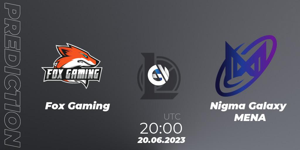 Fox Gaming - Nigma Galaxy MENA: ennuste. 20.06.2023 at 20:00, LoL, Arabian League Summer 2023 - Group Stage