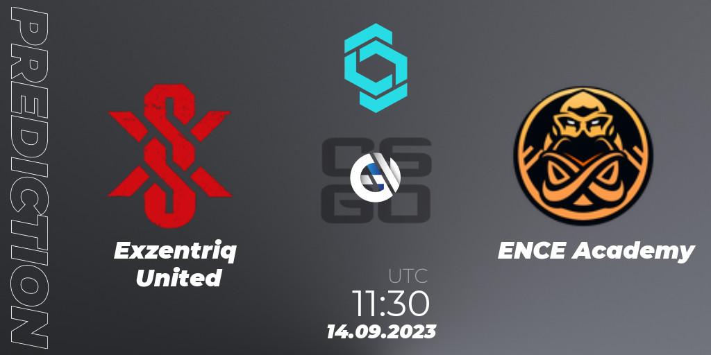 Exzentriq United - ENCE Academy: ennuste. 14.09.2023 at 11:55, Counter-Strike (CS2), CCT North Europe Series #8: Closed Qualifier