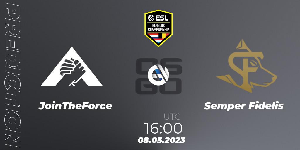 JoinTheForce - Semper Fidelis: ennuste. 08.05.2023 at 16:00, Counter-Strike (CS2), ESL Benelux Championship Spring 2023