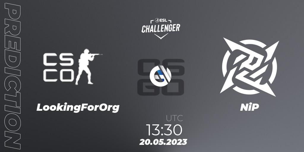LookingForOrg - NiP: ennuste. 20.05.2023 at 13:30, Counter-Strike (CS2), ESL Challenger Katowice 2023: European Qualifier