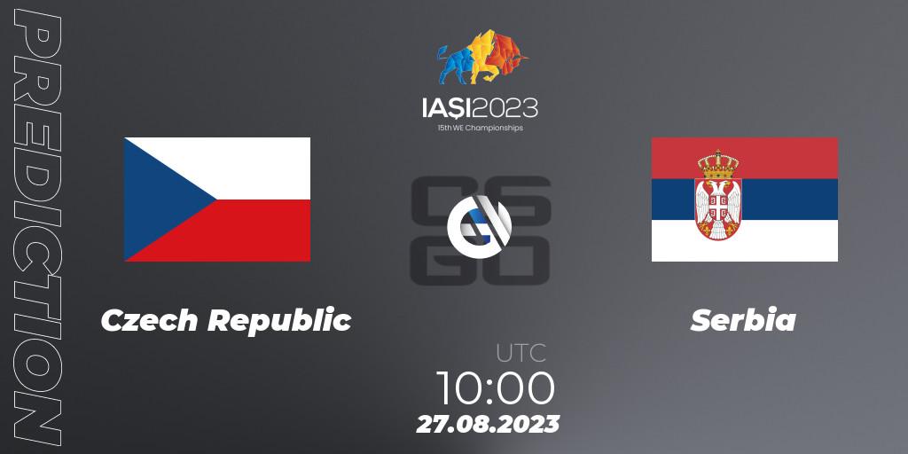 Czech Republic - Serbia: ennuste. 27.08.2023 at 16:10, Counter-Strike (CS2), IESF World Esports Championship 2023