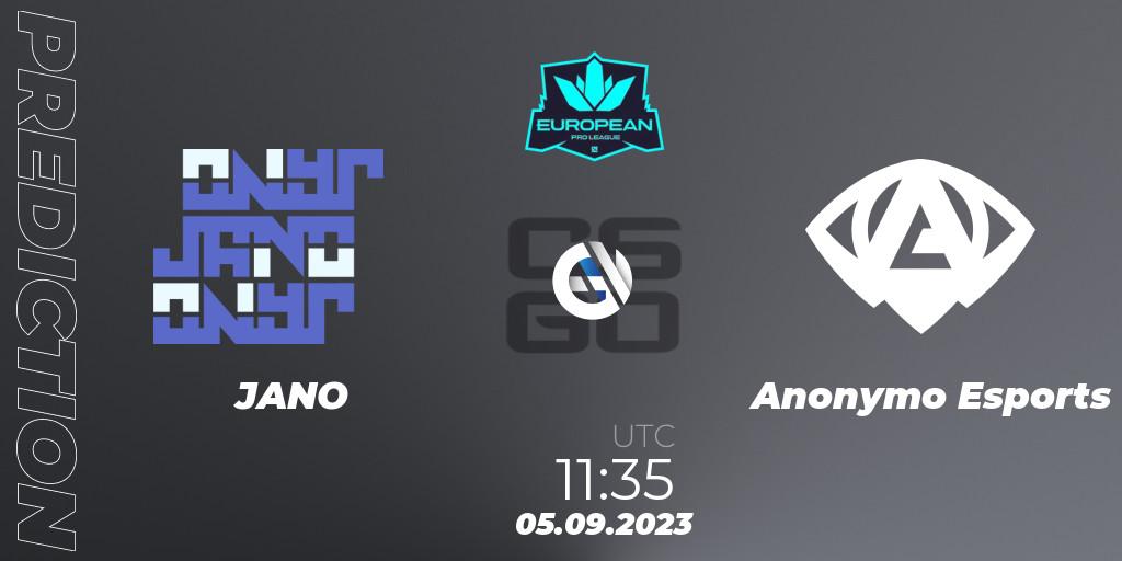 JANO - Anonymo Esports: ennuste. 05.09.23, CS2 (CS:GO), European Pro League Season 10
