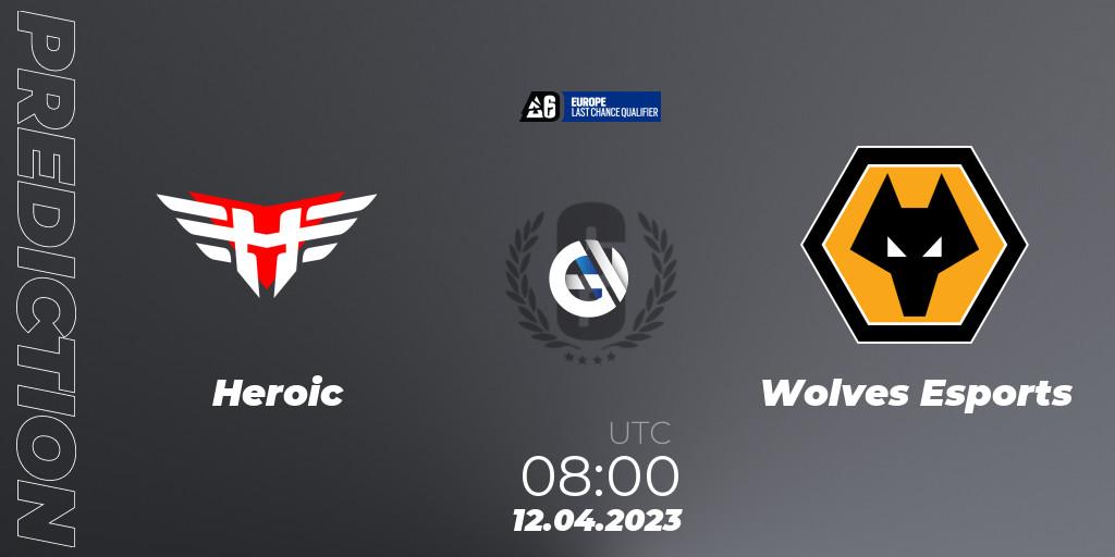 Heroic - Wolves Esports: ennuste. 12.04.2023 at 08:00, Rainbow Six, Europe League 2023 - Stage 1 - Last Chance Qualifiers