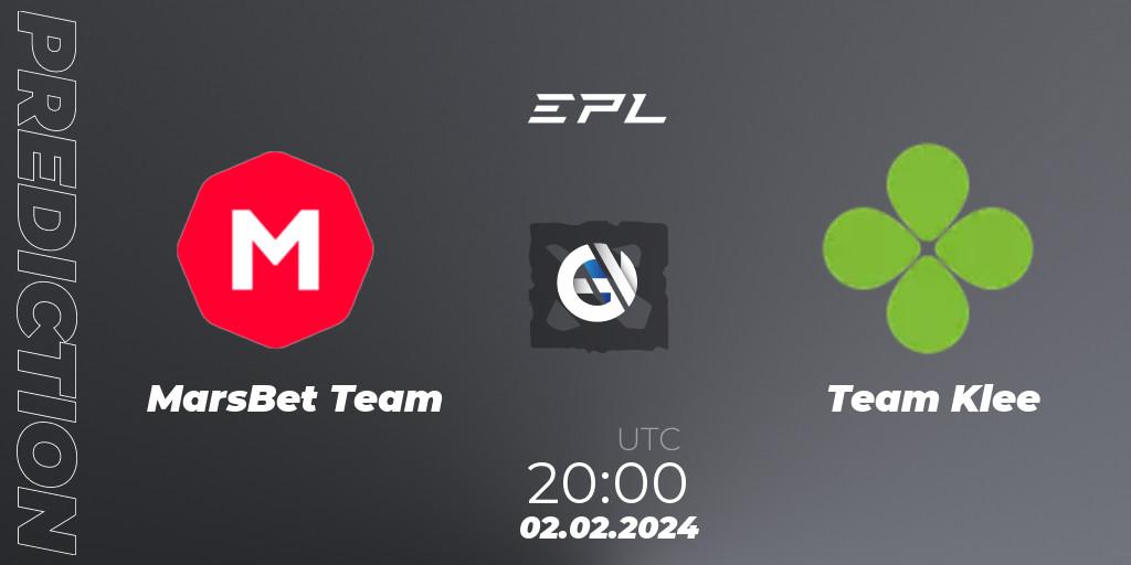 MarsBet Team - Team Klee: ennuste. 02.02.24, Dota 2, European Pro League Season 16