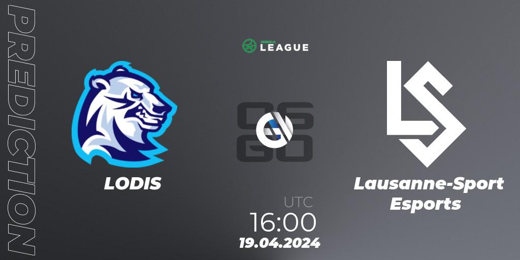 LODIS - Lausanne-Sport Esports: ennuste. 19.04.24, CS2 (CS:GO), ESEA Season 49: Advanced Division - Europe