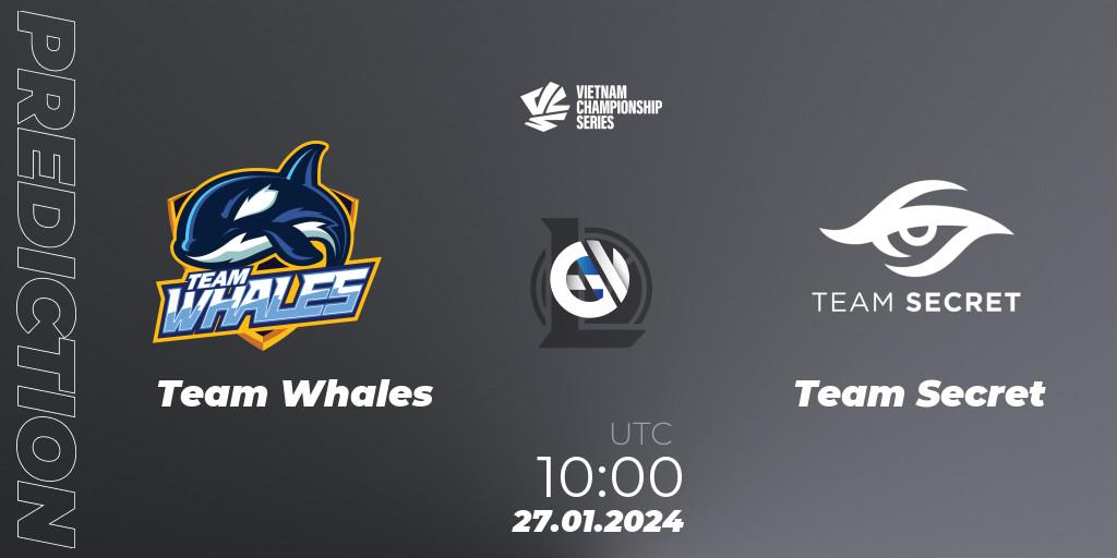 Team Whales - Team Secret: ennuste. 27.01.2024 at 10:00, LoL, VCS Dawn 2024 - Group Stage