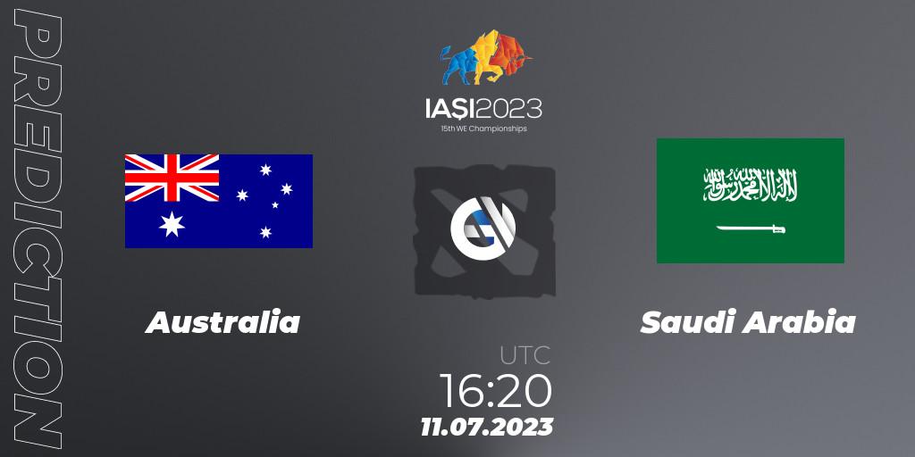 Australia - Saudi Arabia: ennuste. 11.07.2023 at 16:20, Dota 2, Gamers8 IESF Asian Championship 2023