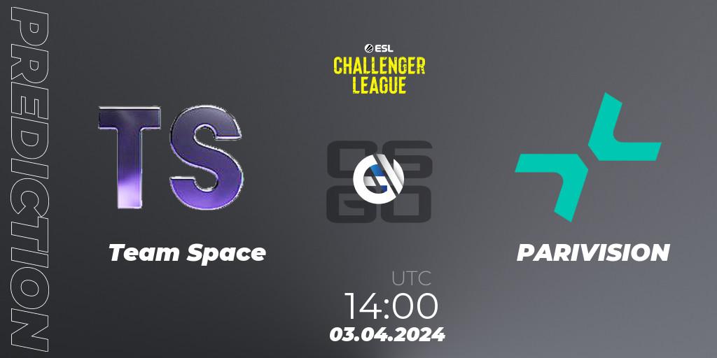 Team Space - PARIVISION: ennuste. 03.04.24, CS2 (CS:GO), ESL Challenger League Season 47: Europe