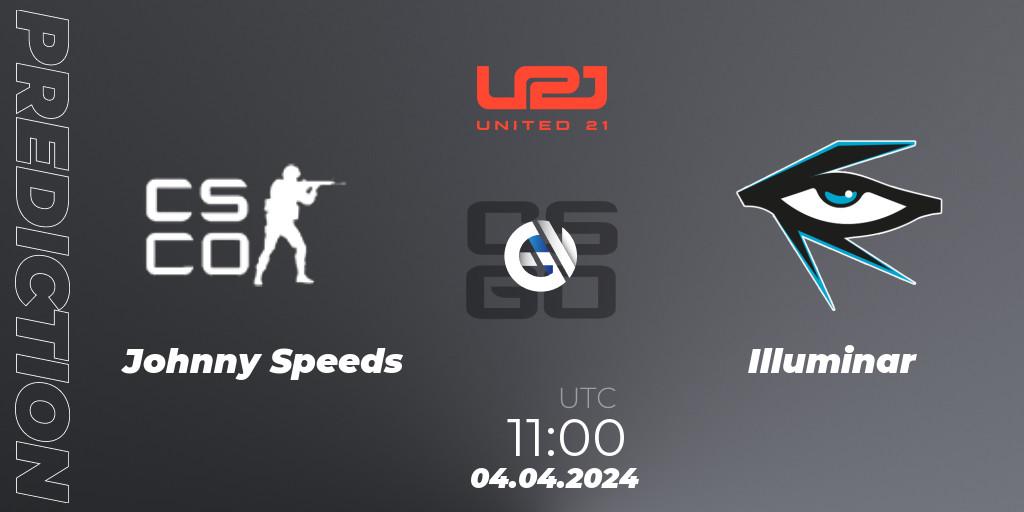 Johnny Speeds - Illuminar: ennuste. 04.04.2024 at 11:00, Counter-Strike (CS2), United21 Season 14